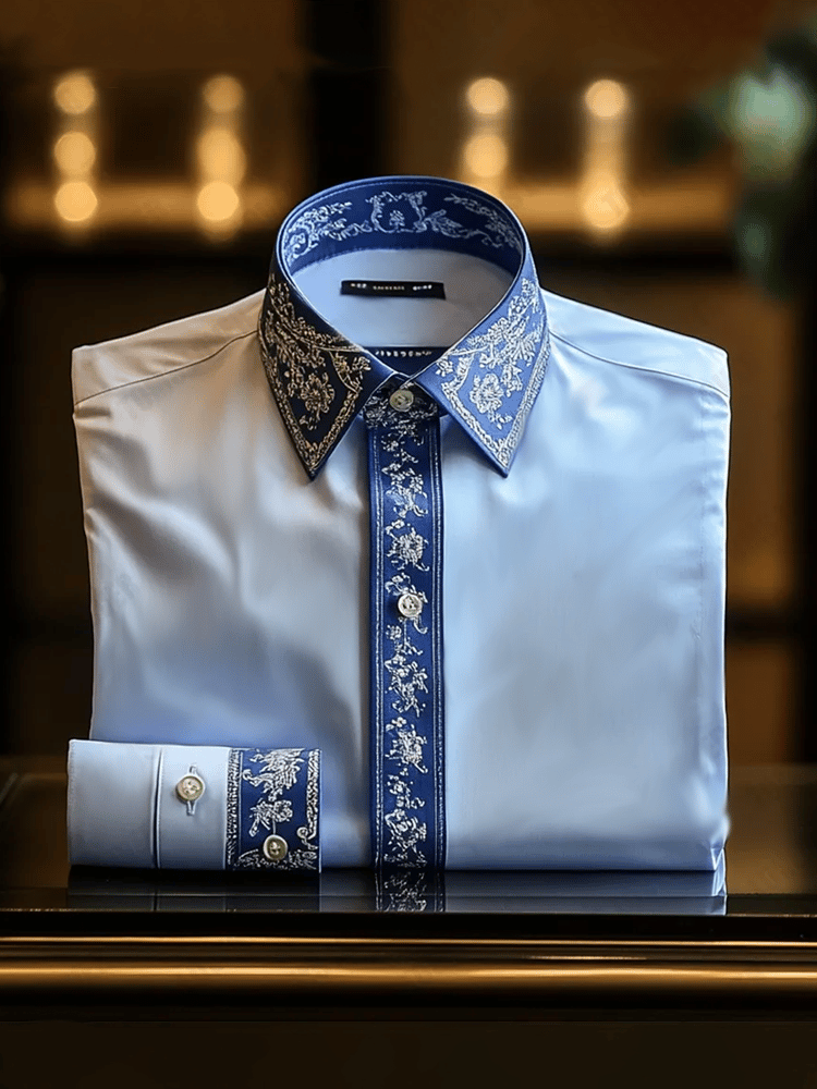 Men's Vintage Luxury Long Sleeve Shirt