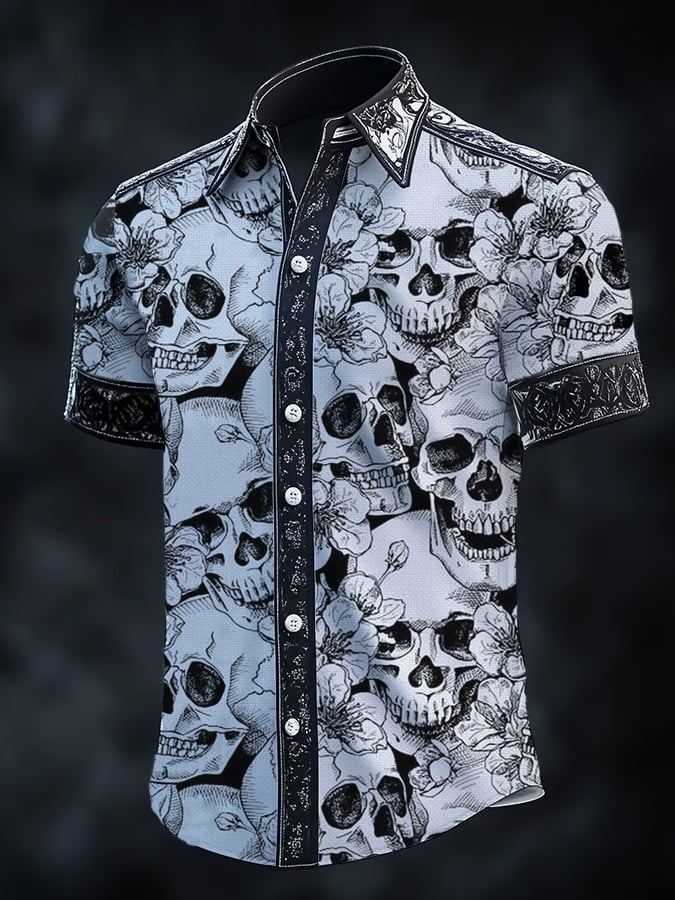 Men's Gothic Dark Short Sleeve Shirt