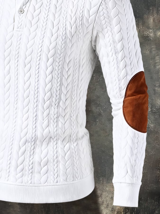 Men's Retro Comfort Warm Textured Fabric Hooded Sweatshirt