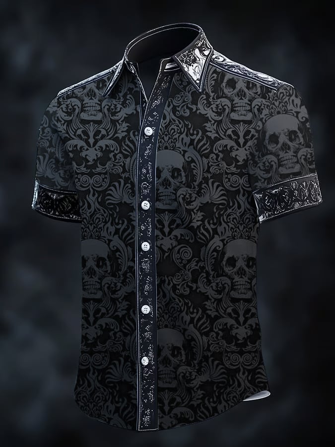 Men's Gothic Dark Short Sleeve Shirt