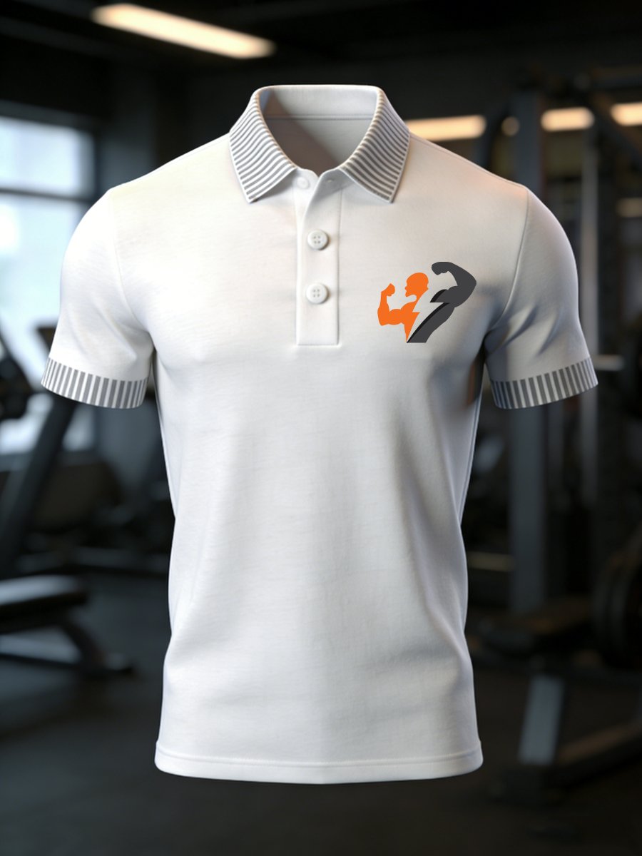 Men's business casual fitness polo shirt