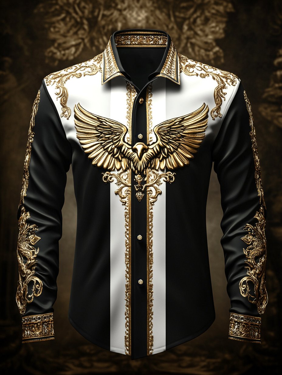 Men's Satin Luxe Long Sleeve Button Down Shirt