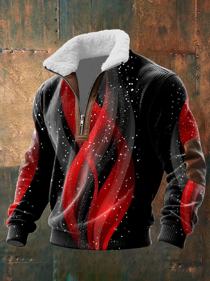 Men's Casual Canadian Maple Leaf Knit Sweatshirt
