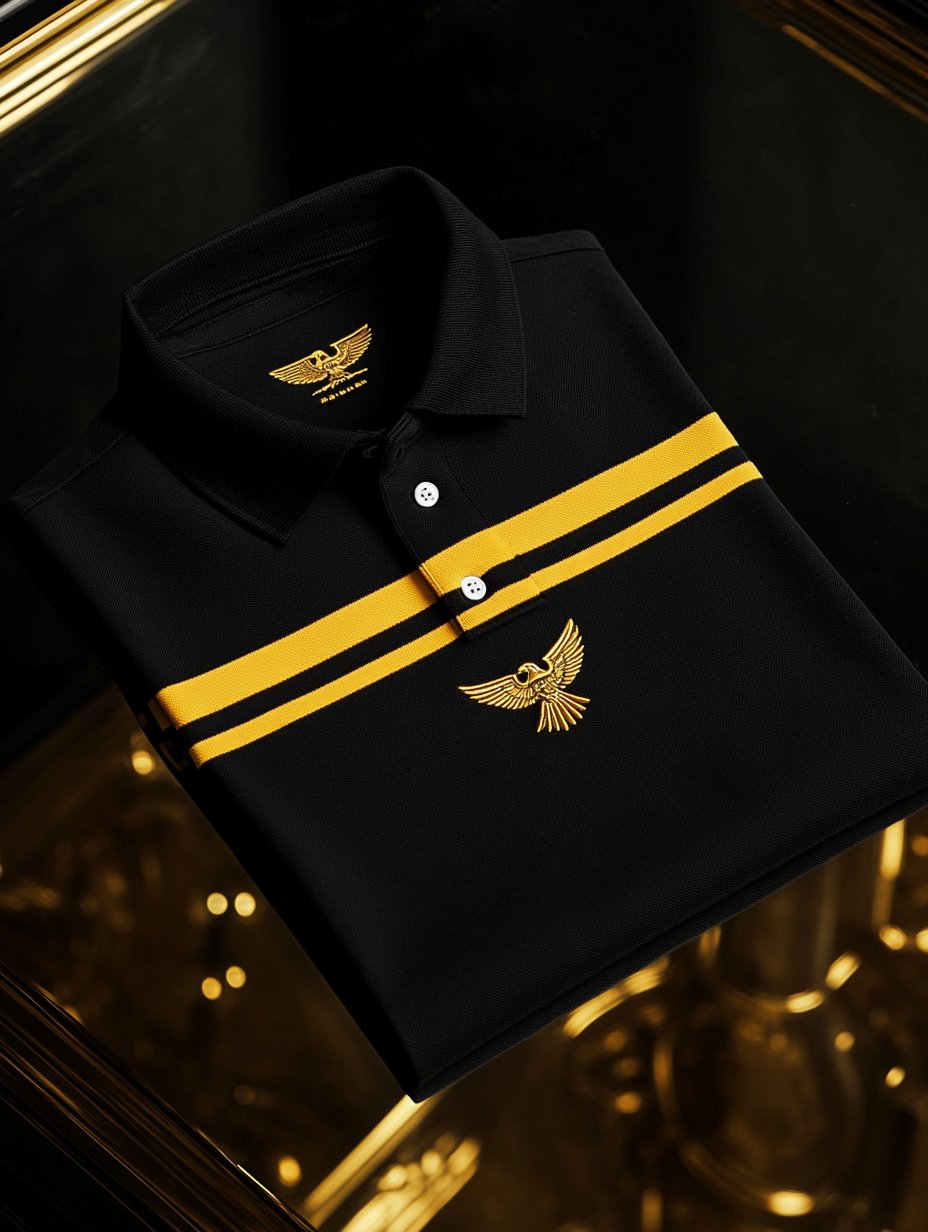 Men's Casual Business Button Long Sleeve Polo Shirt