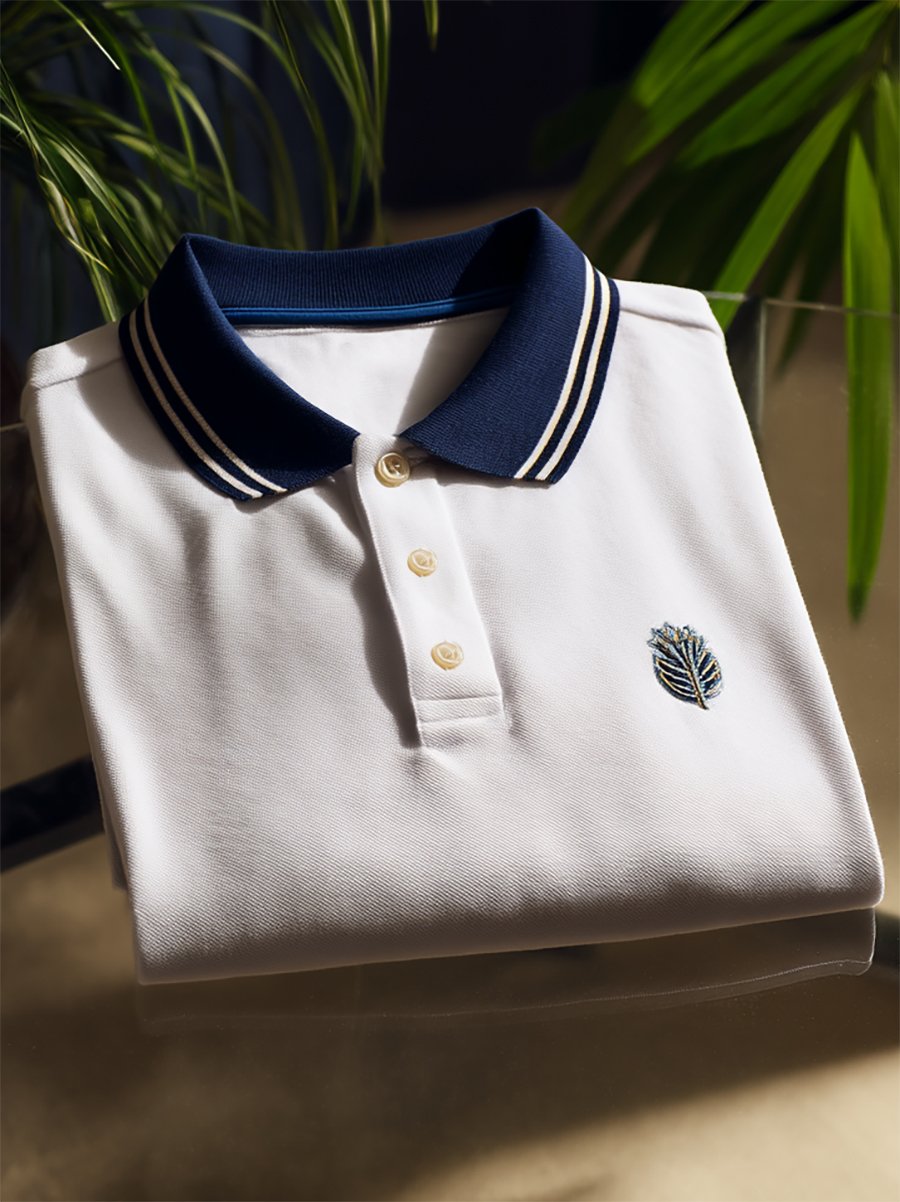 Men's Business Casual Button Short Sleeve Polo Shirt