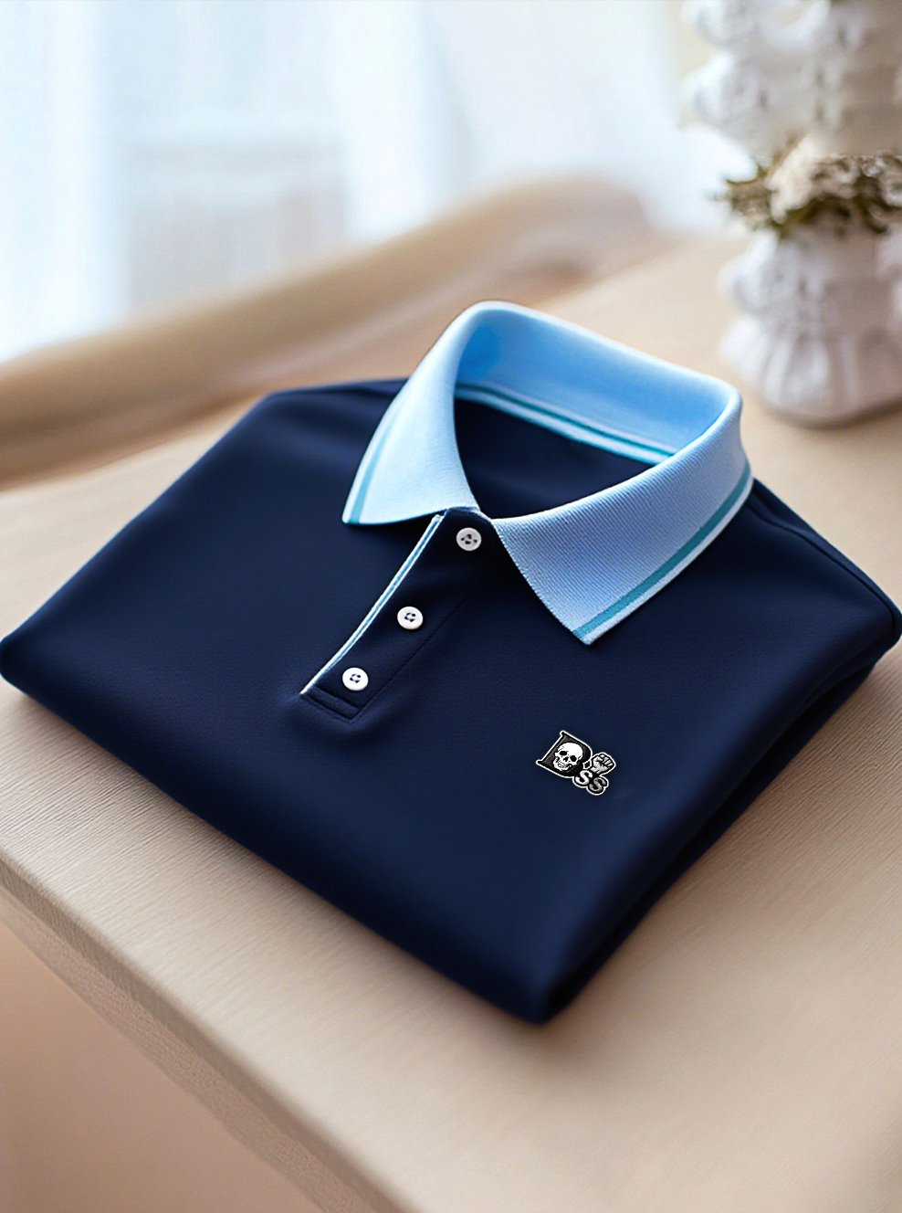 Men's Business Casual Button Short Sleeve Polo Shirt