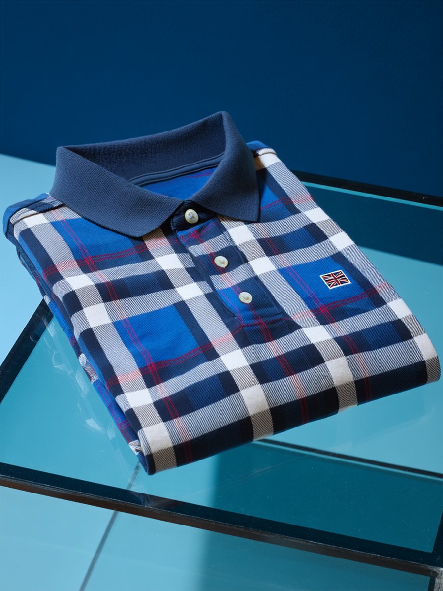 Men's Business Casual Union Jack Button Short Sleeve Polo Shirt