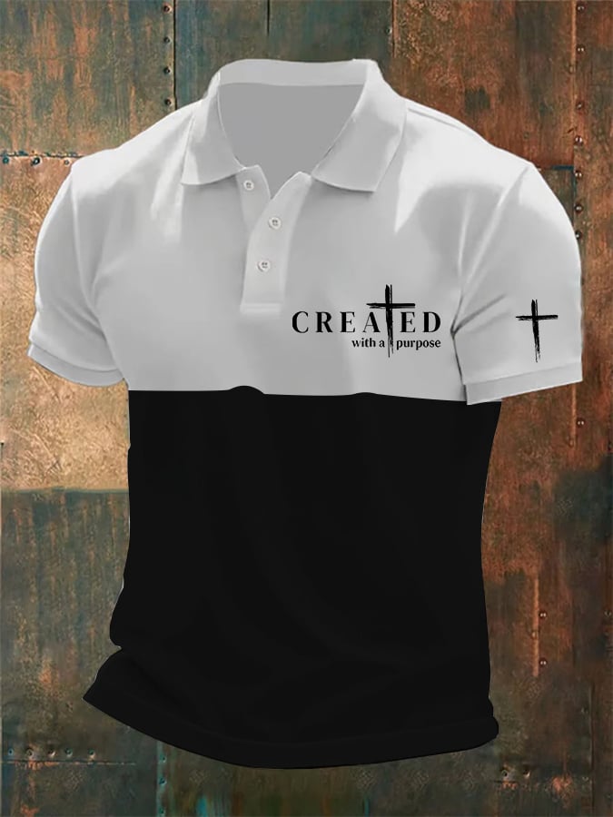 Men's Faith Casual POLO Shirt Tops