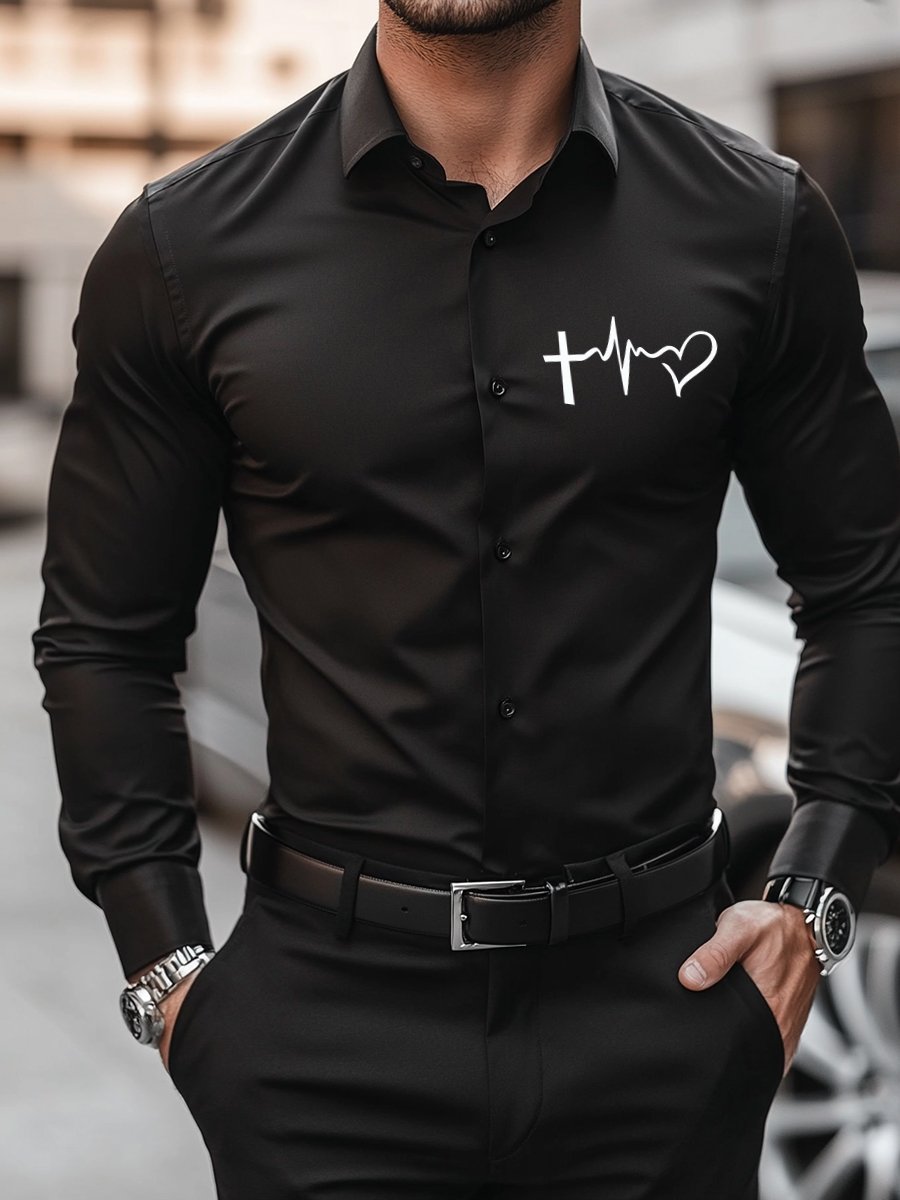 Men's Outdoor Casual Cross Long Sleeve Shirt