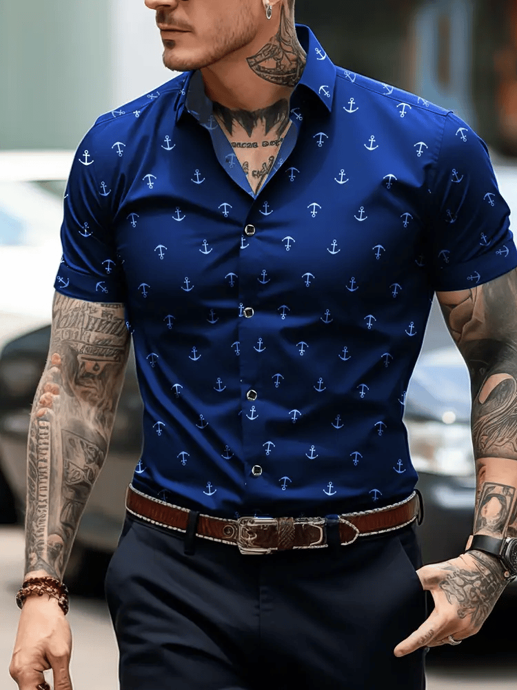 Men's business short-sleeved shirt