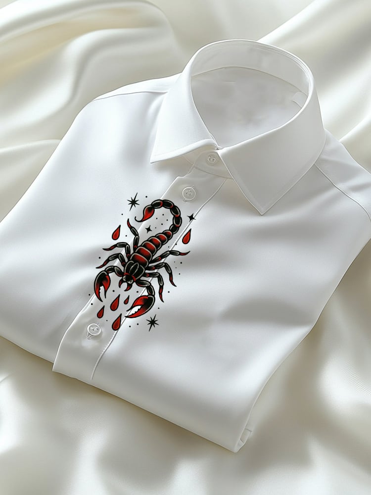 Men's Retro Business Casual Lapel Short Sleeve Shirt