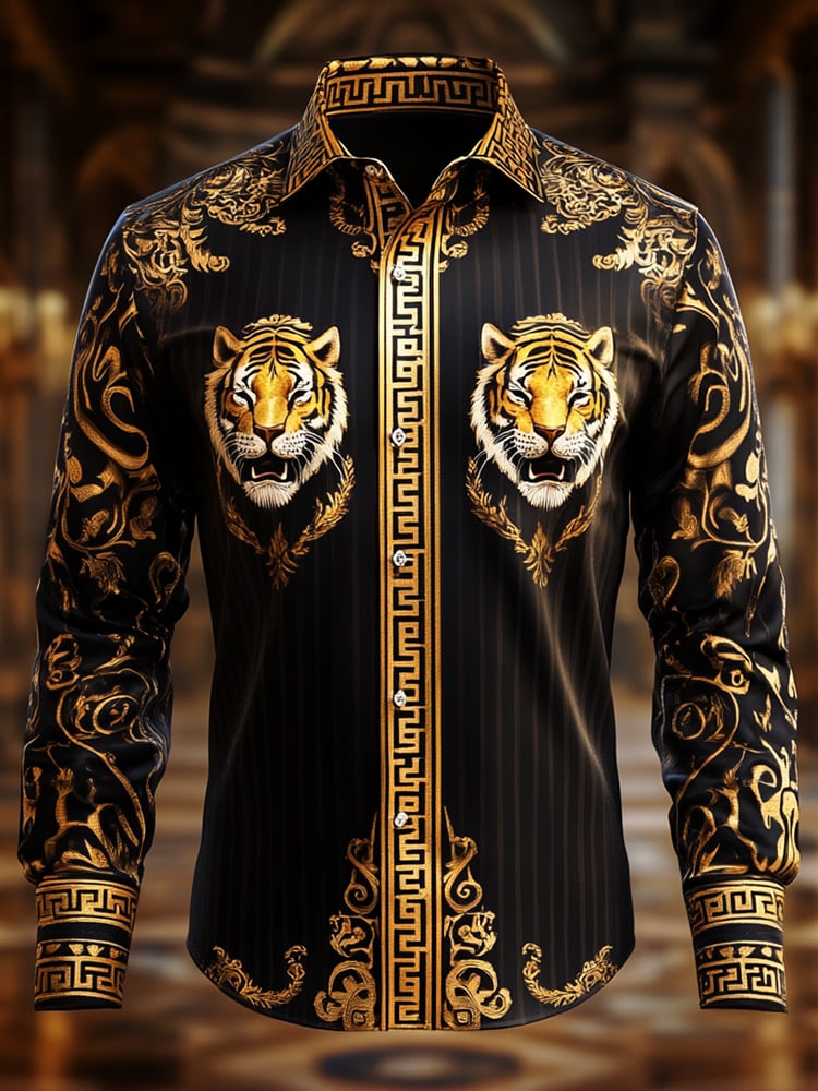 Men's Satin Luxe Long Sleeve Button Down Shirt