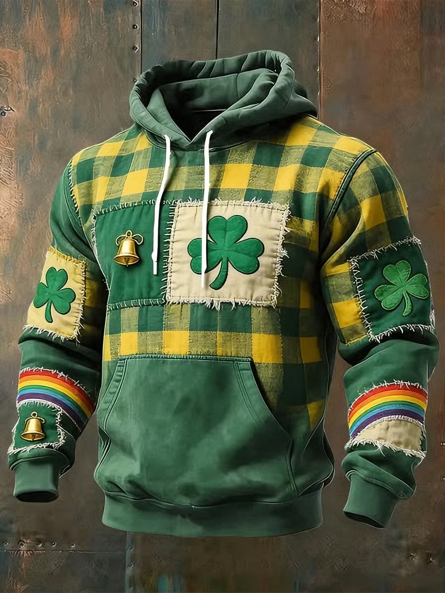Men'S Casual St. Patrick'S Day Printed Hooded Sweatshirt