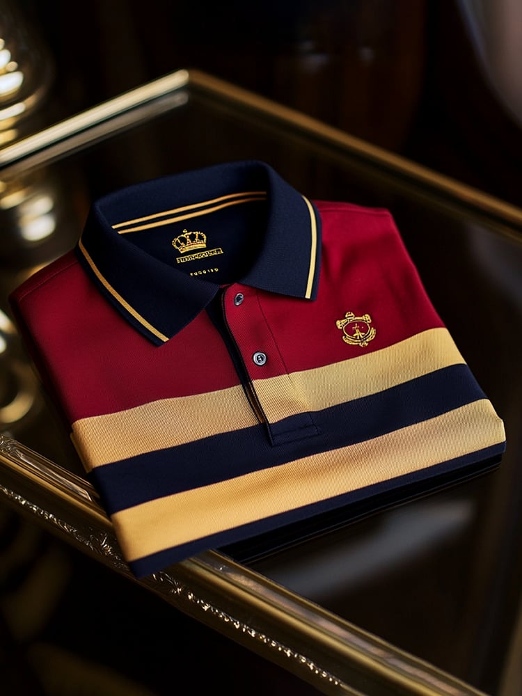Men's Business Casual Button Short Sleeve Polo Shirt
