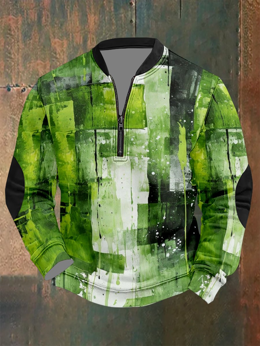 Men's Vintage Geometric Style Print Sweatshirt