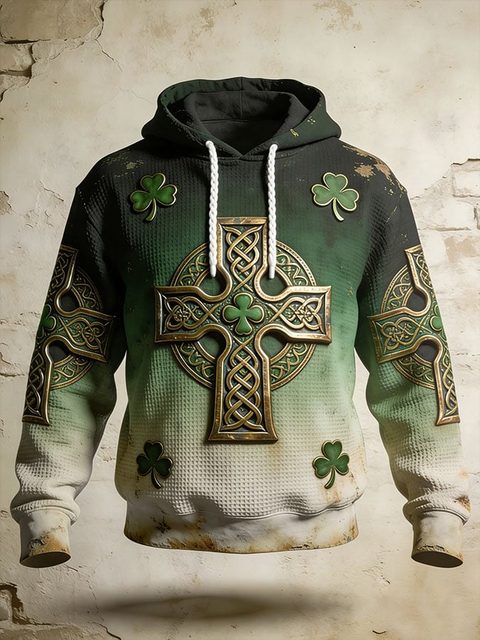 Men's Casual Print Hooded Long-Sleeve Sweatshirt