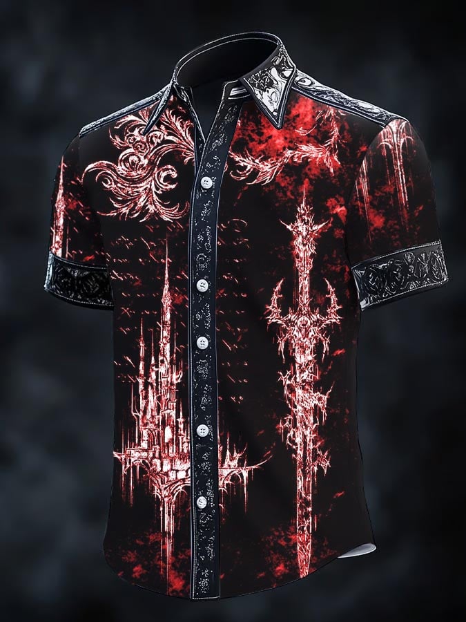 Men's Retro Gothic Dark Shirt