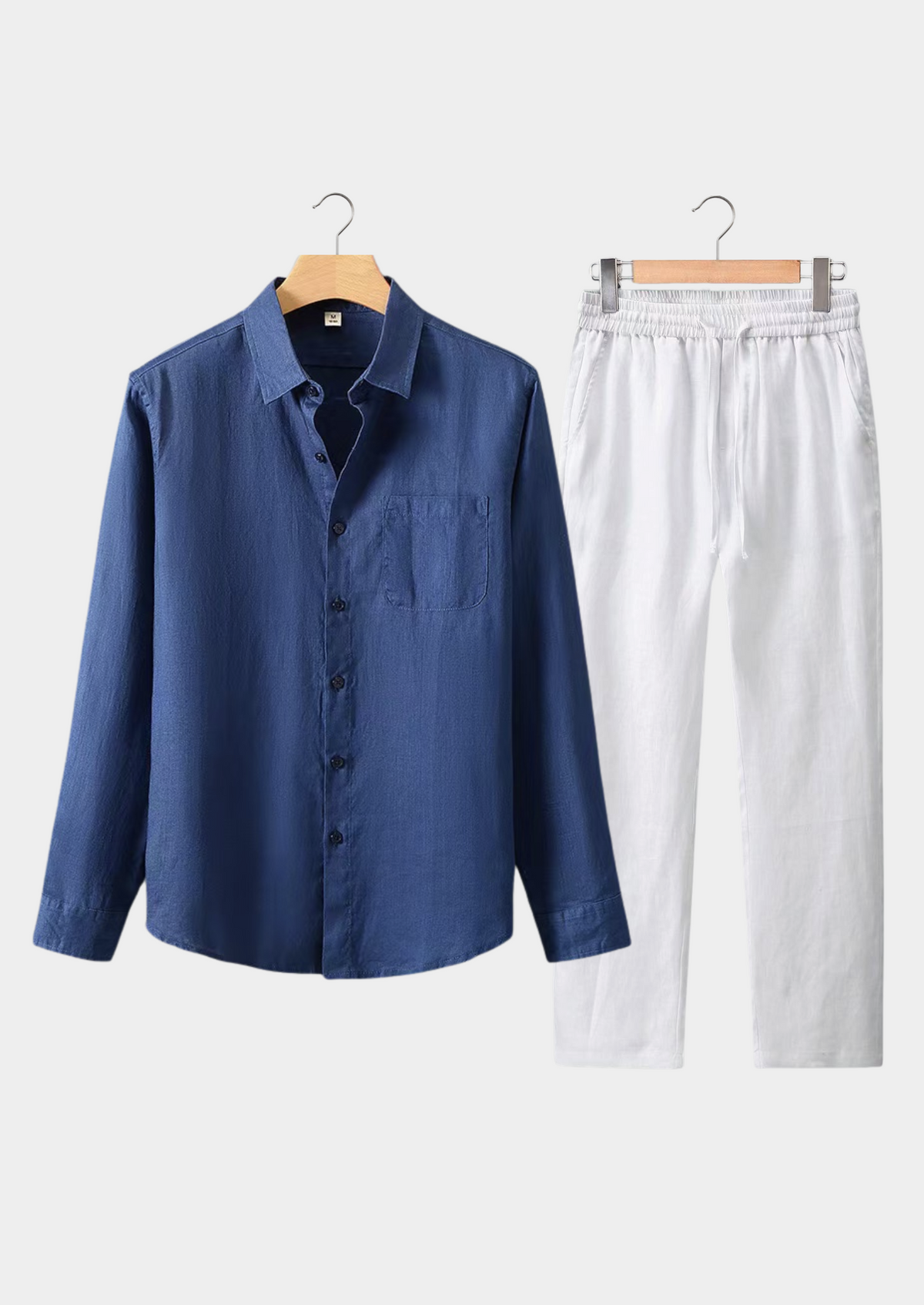 Aurelio Longsleeve Summer Set - Navy Blue/white