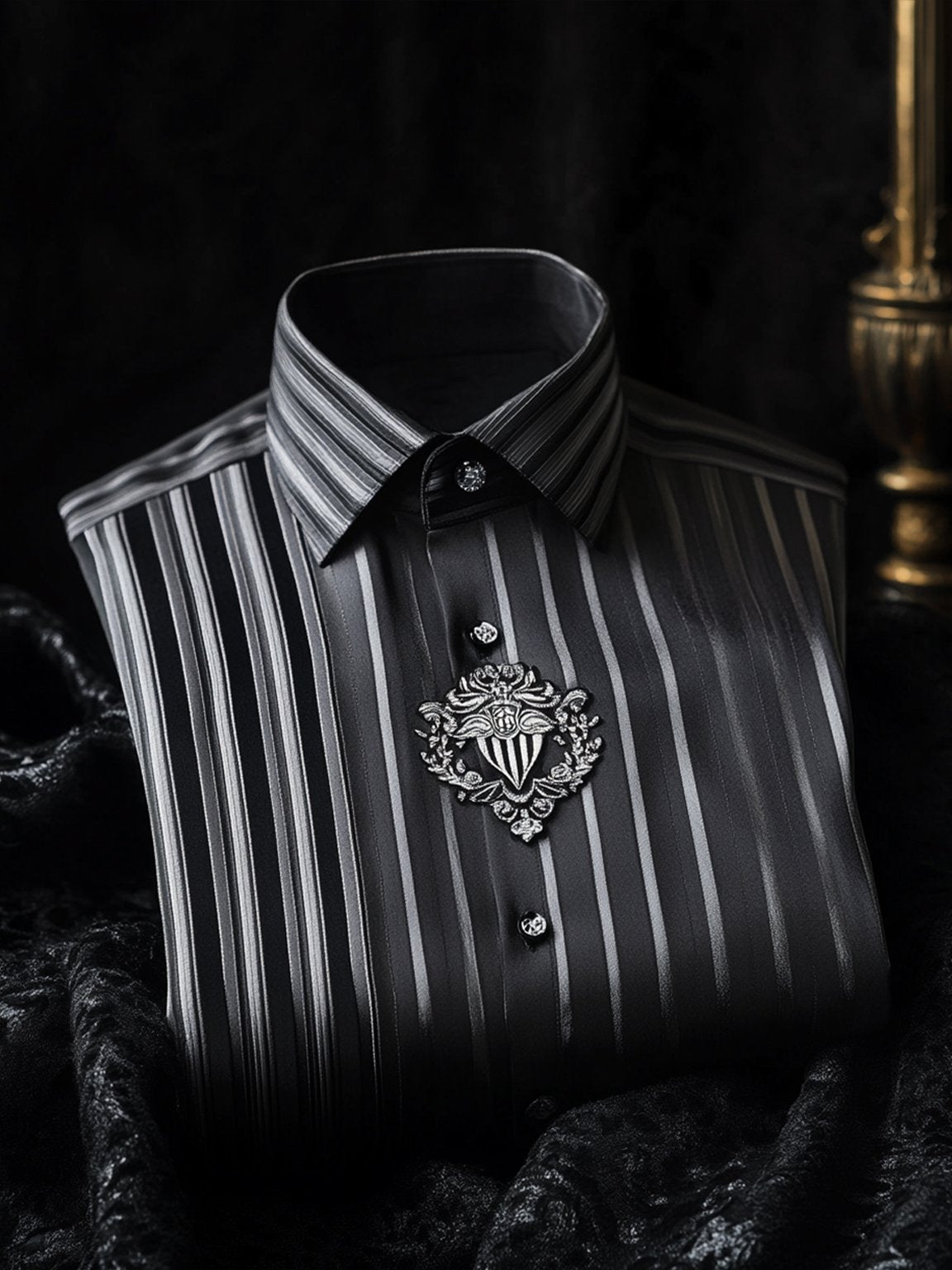 Men's Satin Luxe Long Sleeve Button Down Shirt