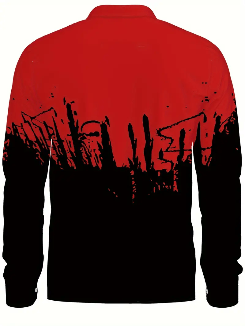 Men's Business Casual Striped Long Sleeve Shirt