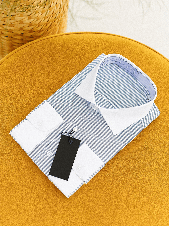 Men's Striped Business Casual Shirt