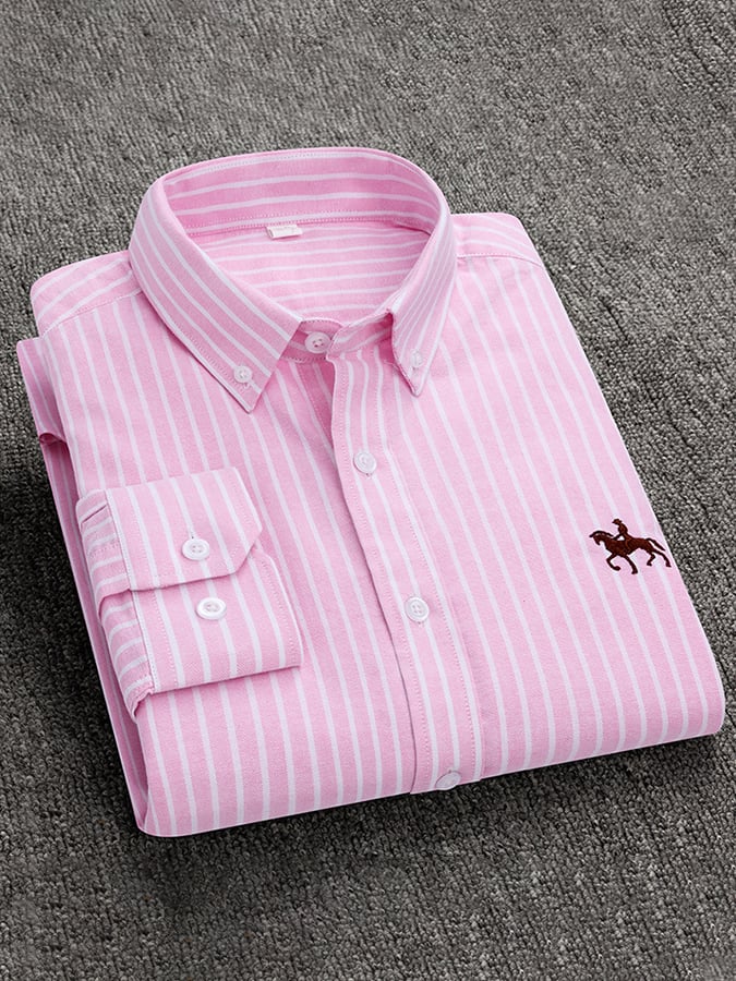 Men's Business Cotton Striped Shirt