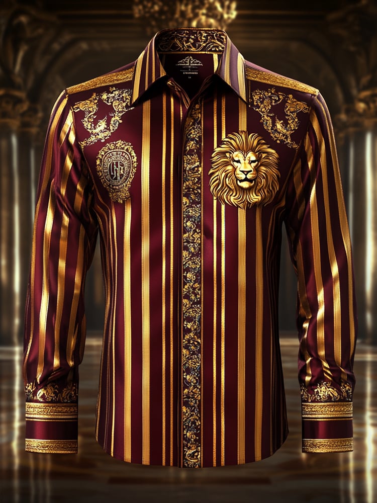 Men's Satin Luxe Long Sleeve Button Down Shirt