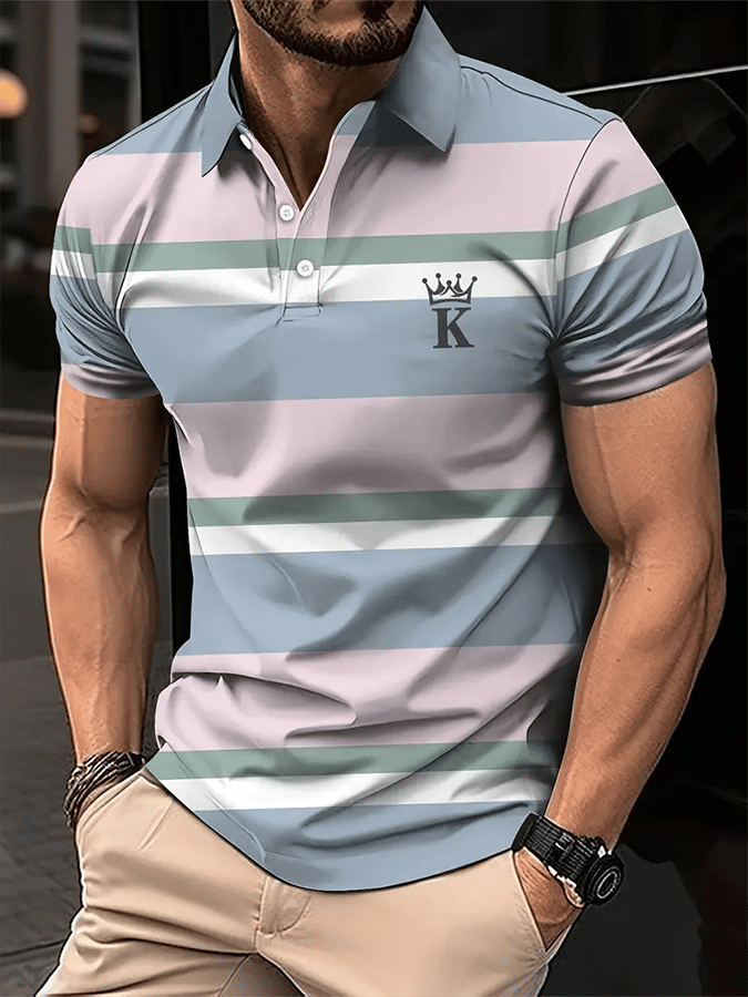 Men's Fashionable And Versatile Business Casual Polo Shirt