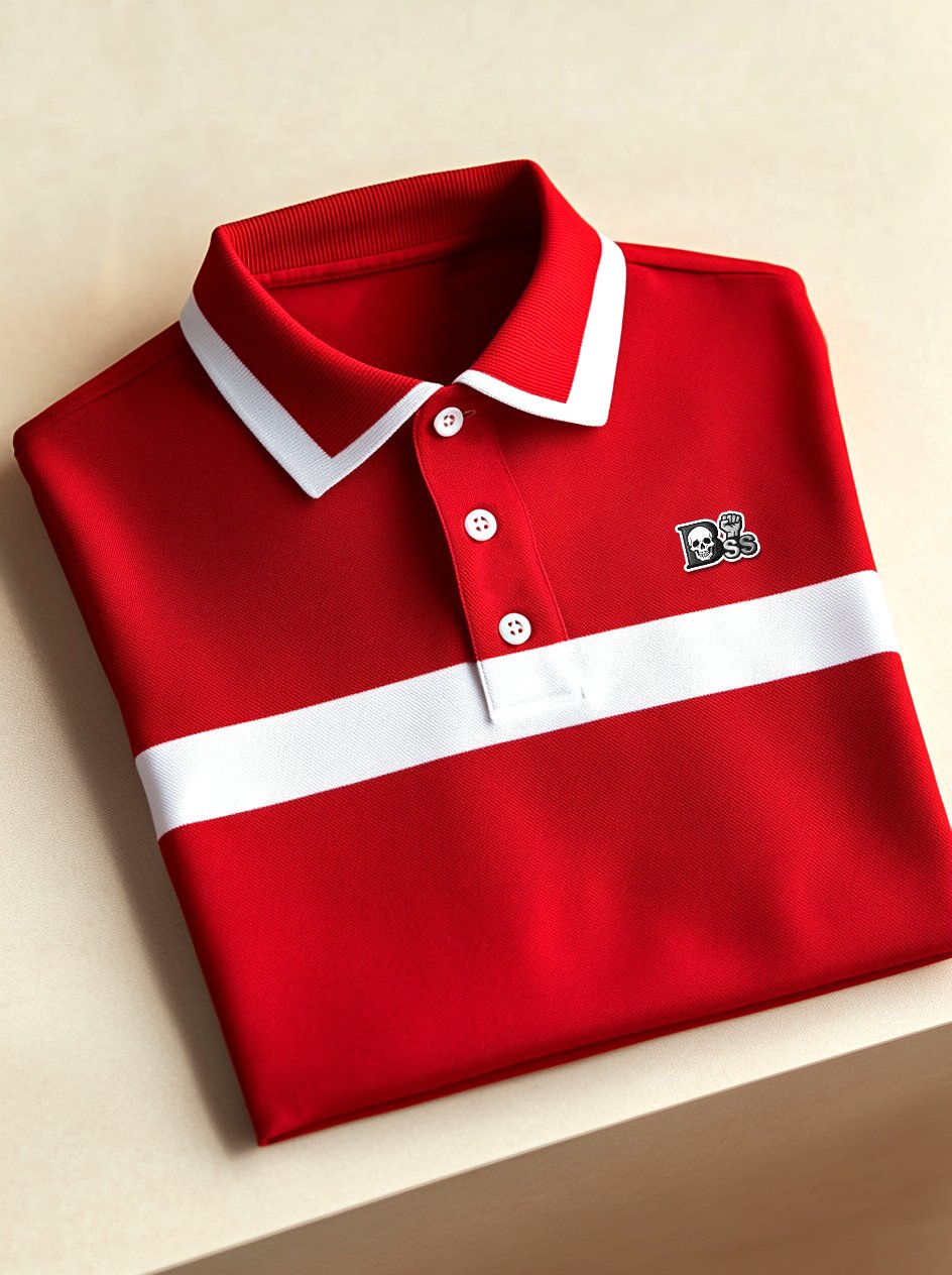Men's Business Casual Button Short Sleeve Polo Shirt