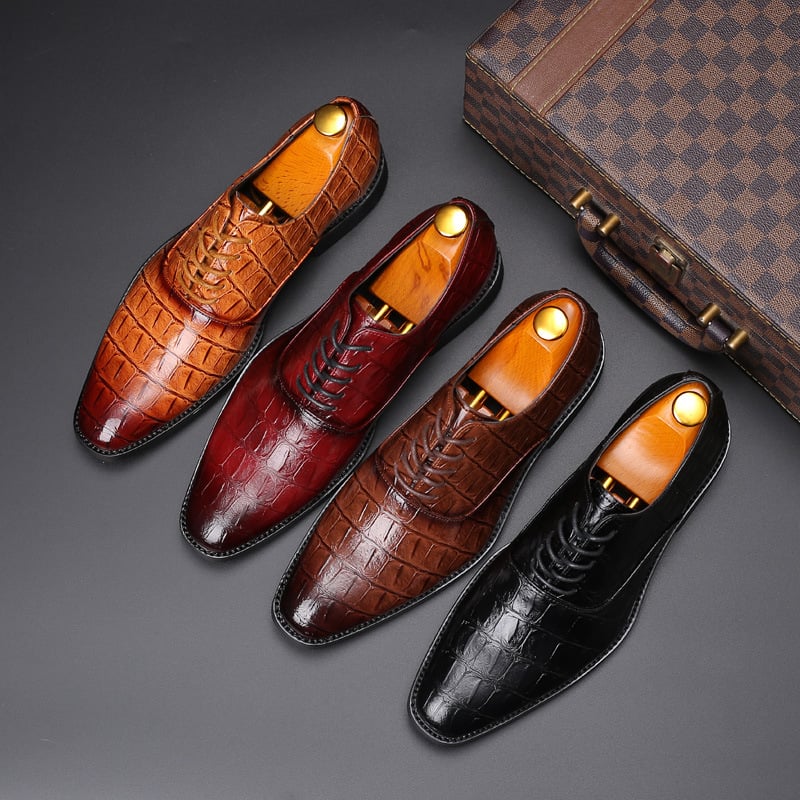 Business Casual British Style Fashion Men'S Leather Shoes
