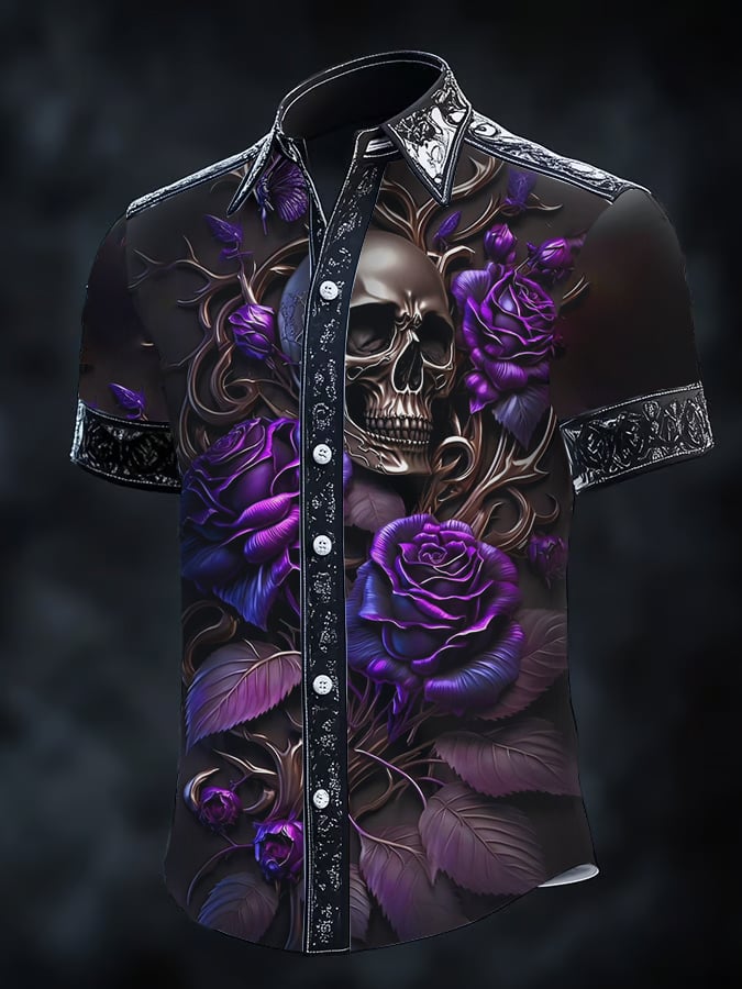 Men's Gothic Dark Short Sleeve Shirt