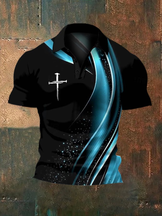 Men's Casual Contrast Color Faith Polo