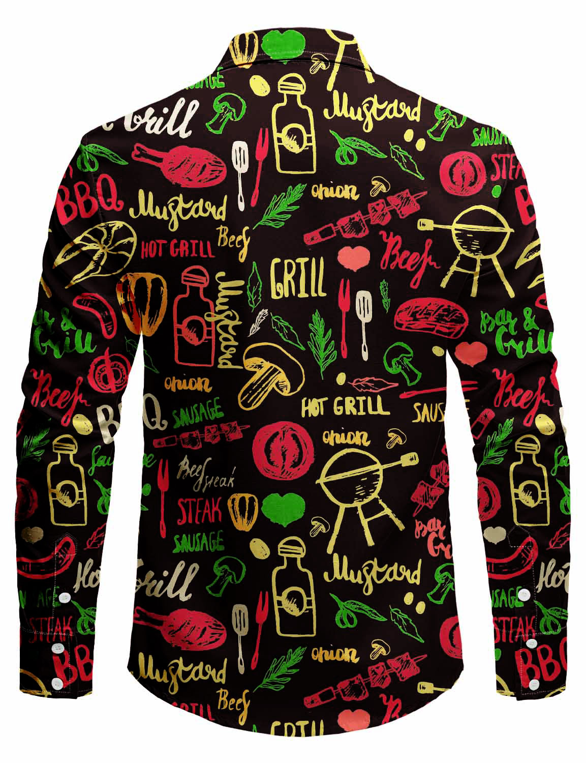 Men's Holiday Casual Party BBQ Theme Long Sleeve Shirt