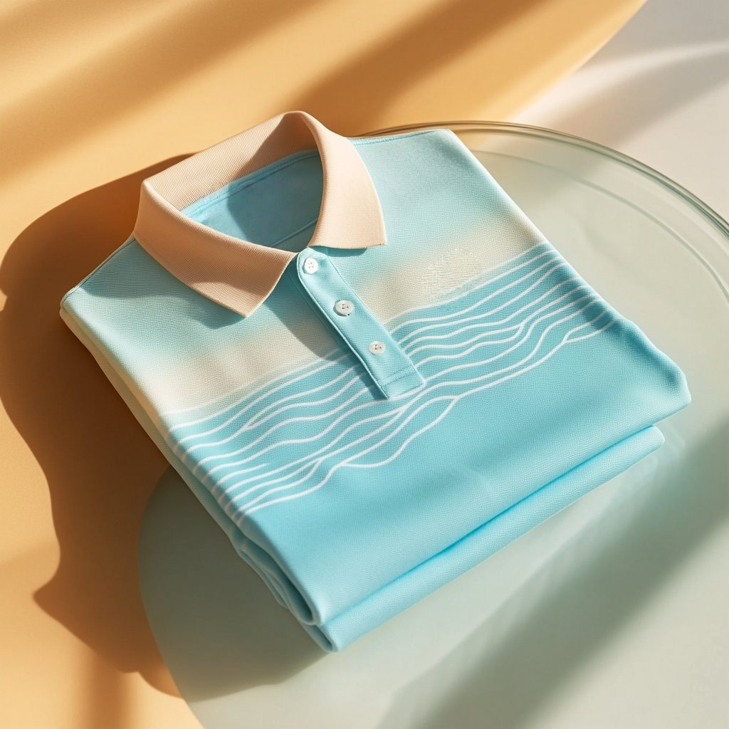 Men's Business Casual Embroidered Button Short Sleeve Polo Shirt