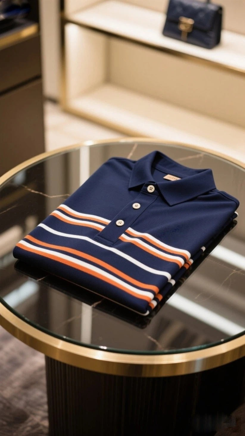 Men's Business Casual Button Short Sleeve Polo Shirt