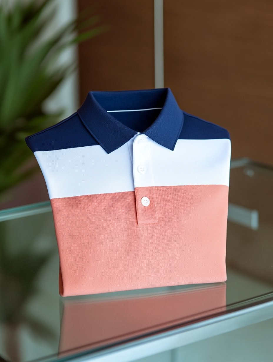 Men's Business Casual Button Short Sleeve Polo Shirt
