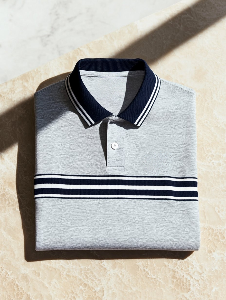 Men's Business Casual Button Short Sleeve Polo Shirt
