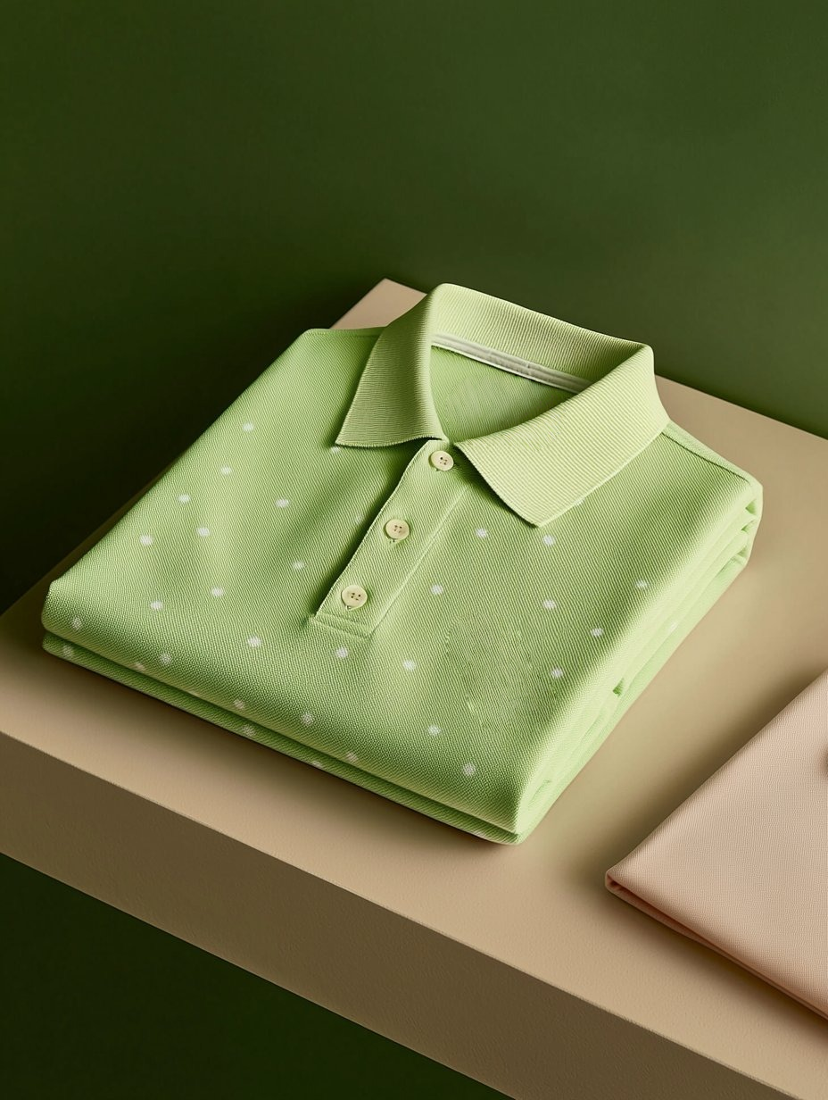 Men's Business Casual Button Short Sleeve Polo Shirt