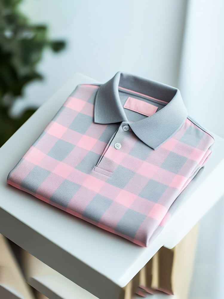 Men's Classic Business Logo Button Short Sleeve Polo Shirt