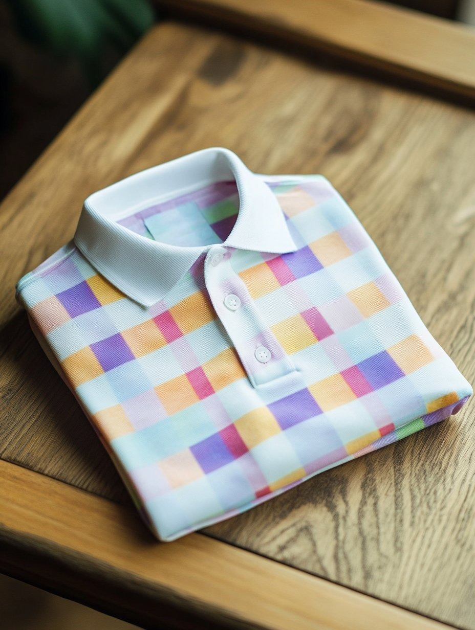 Men's Business Casual Button Short Sleeve Polo Shirt