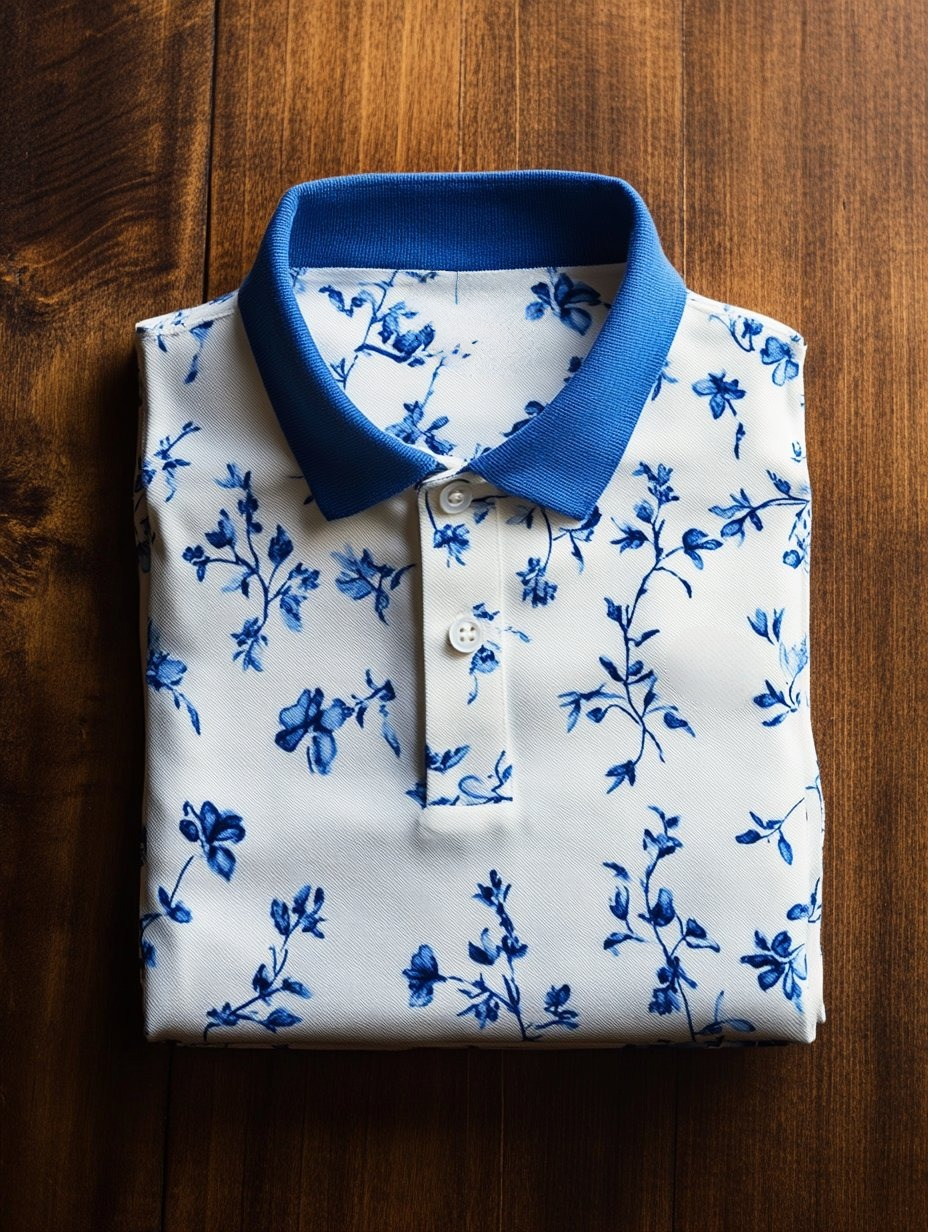 Men's Business Casual Button Short Sleeve Polo Shirt