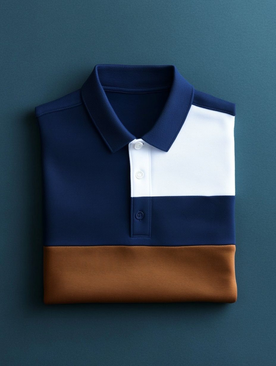 Men's Business Casual Button Short Sleeve Polo Shirt