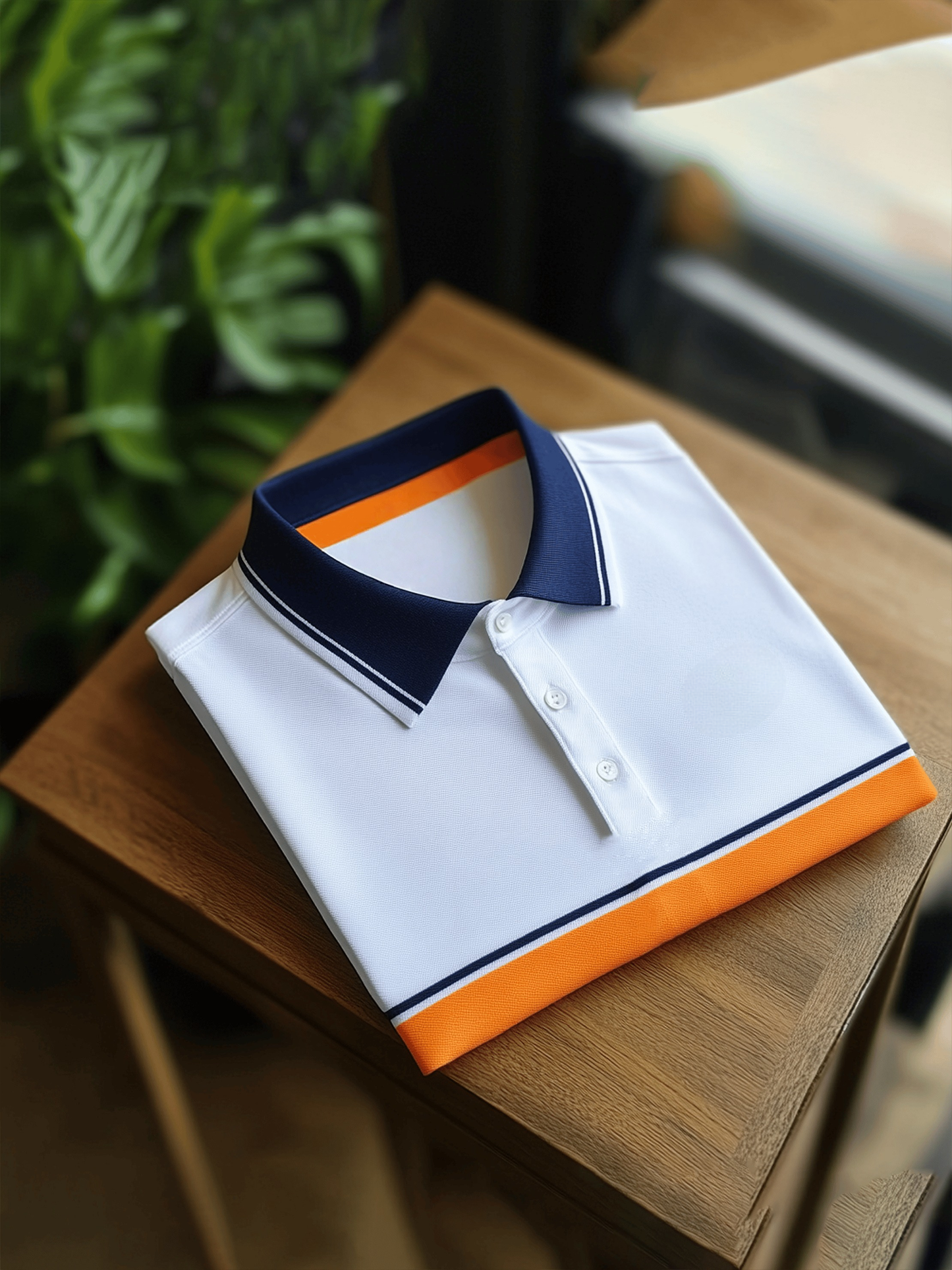 Men's Business Casual Button Short Sleeve Polo Shirt