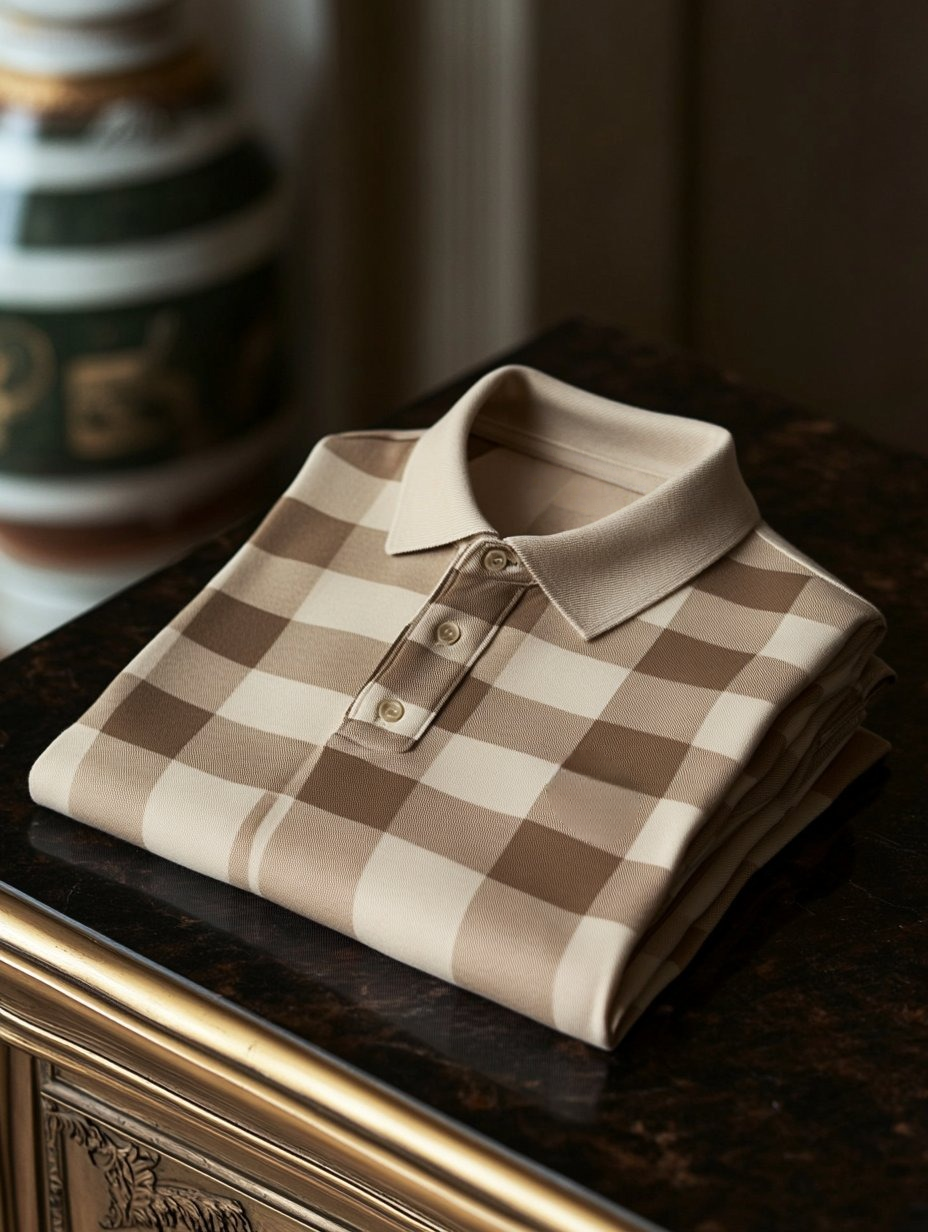 Men's Business Casual Button Short Sleeve Polo Shirt