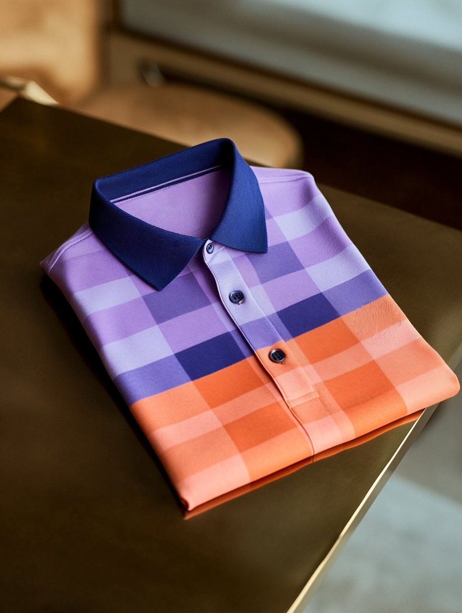 Men's Business Casual Button Short Sleeve Polo Shirt