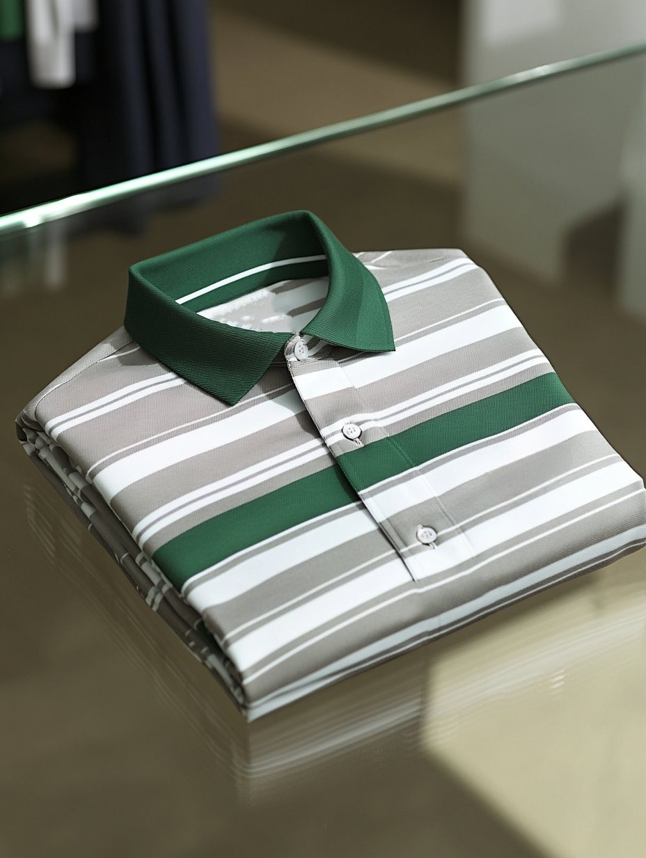Men's Business Casual Button Short Sleeve Polo Shirt