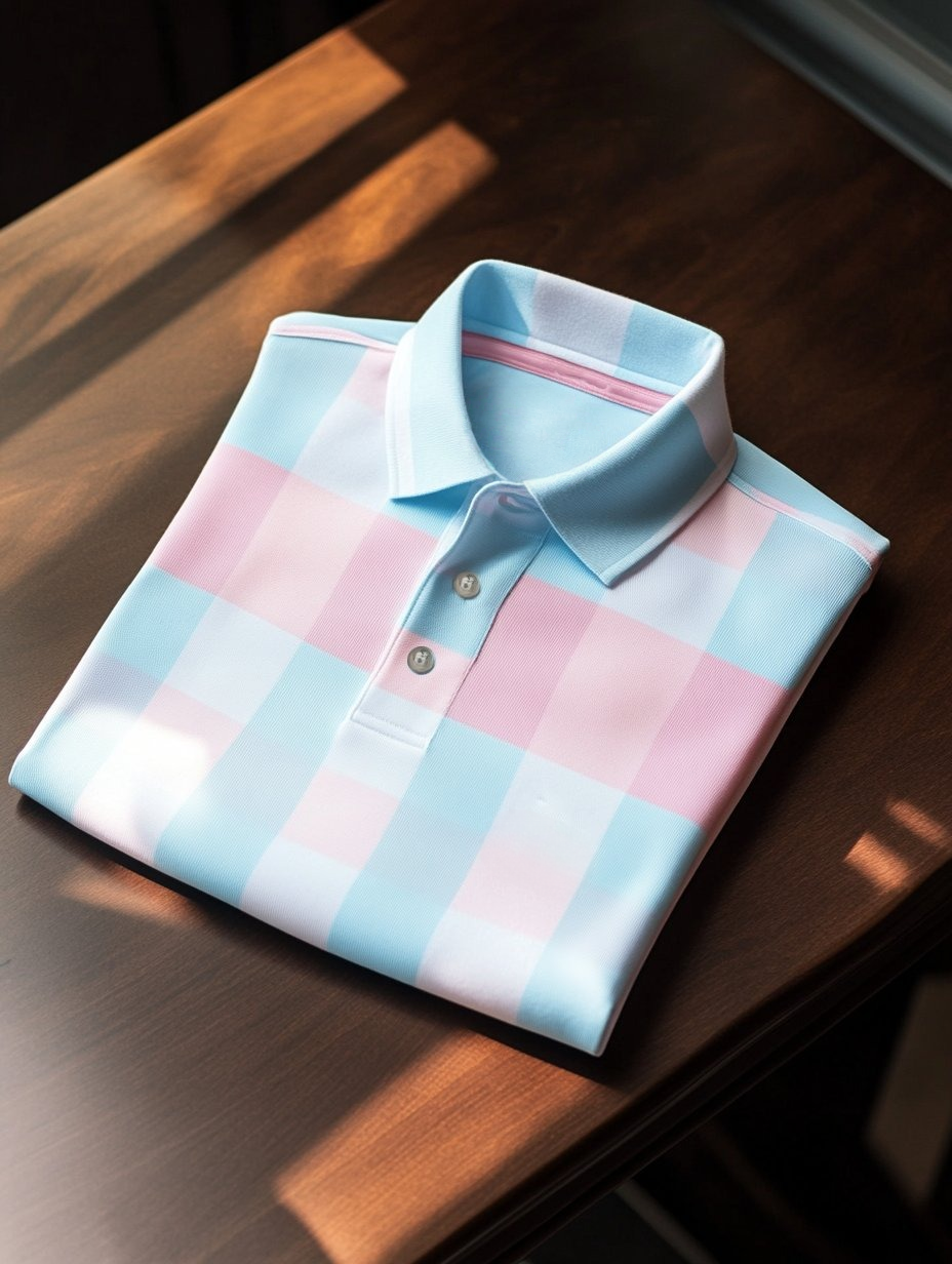 Men's Business Casual Button Short Sleeve Polo Shirt