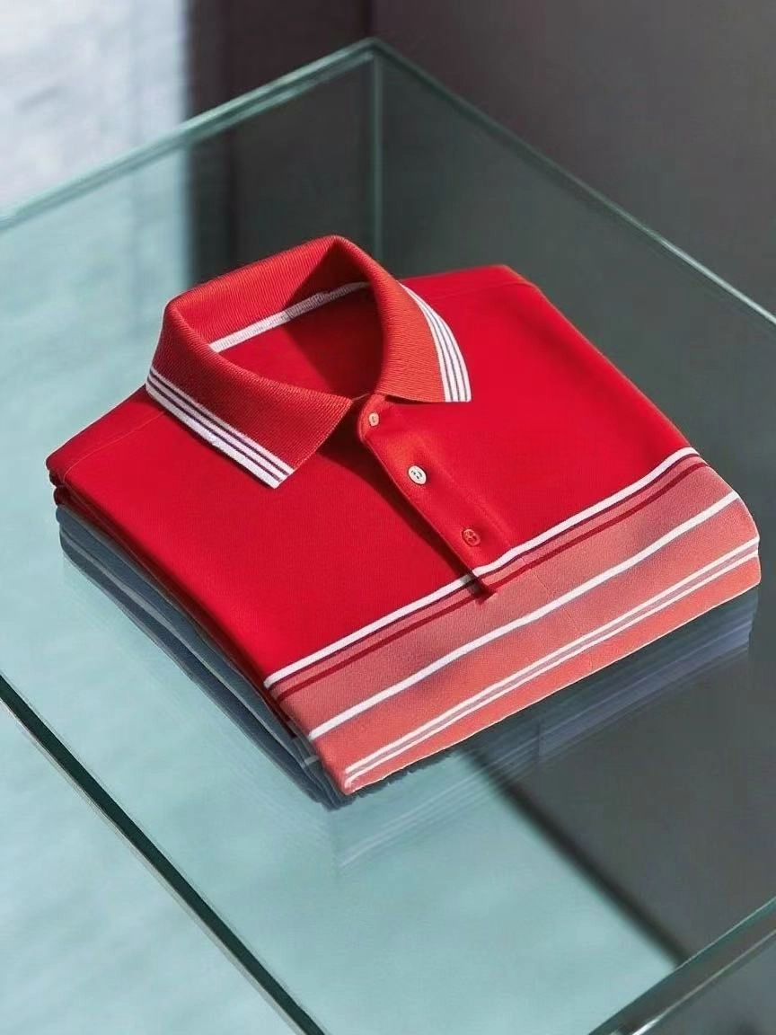 Men's Business Casual Button Short Sleeve Polo Shirt