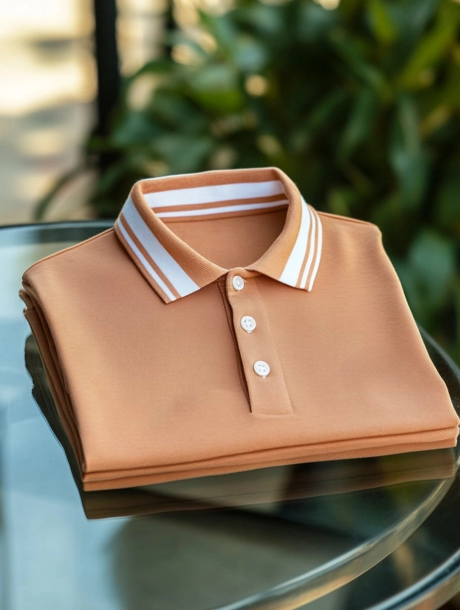 Men's Business Casual Button Short Sleeve Polo Shirt