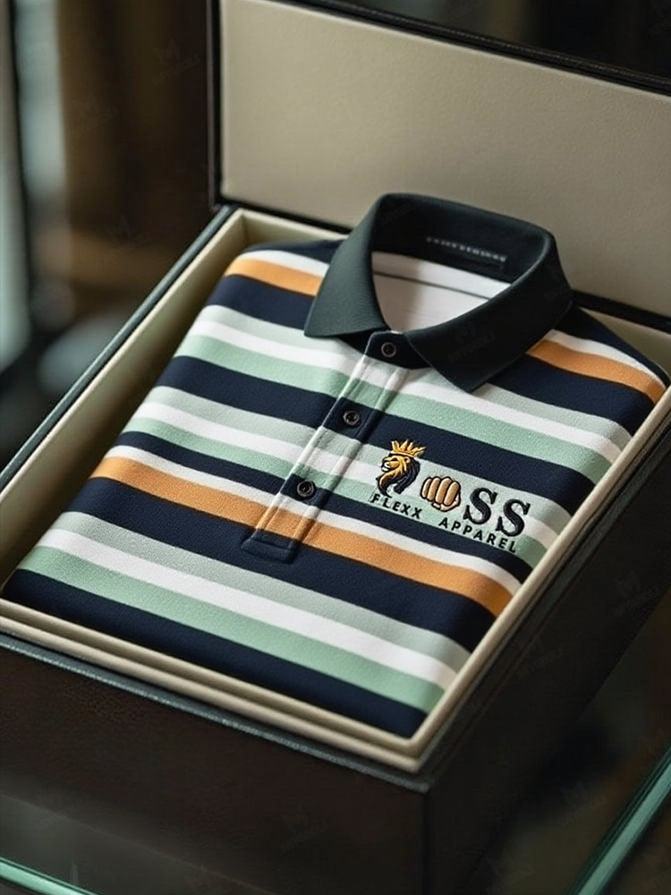 Men's Business Casual Short Sleeve Polo Shirt